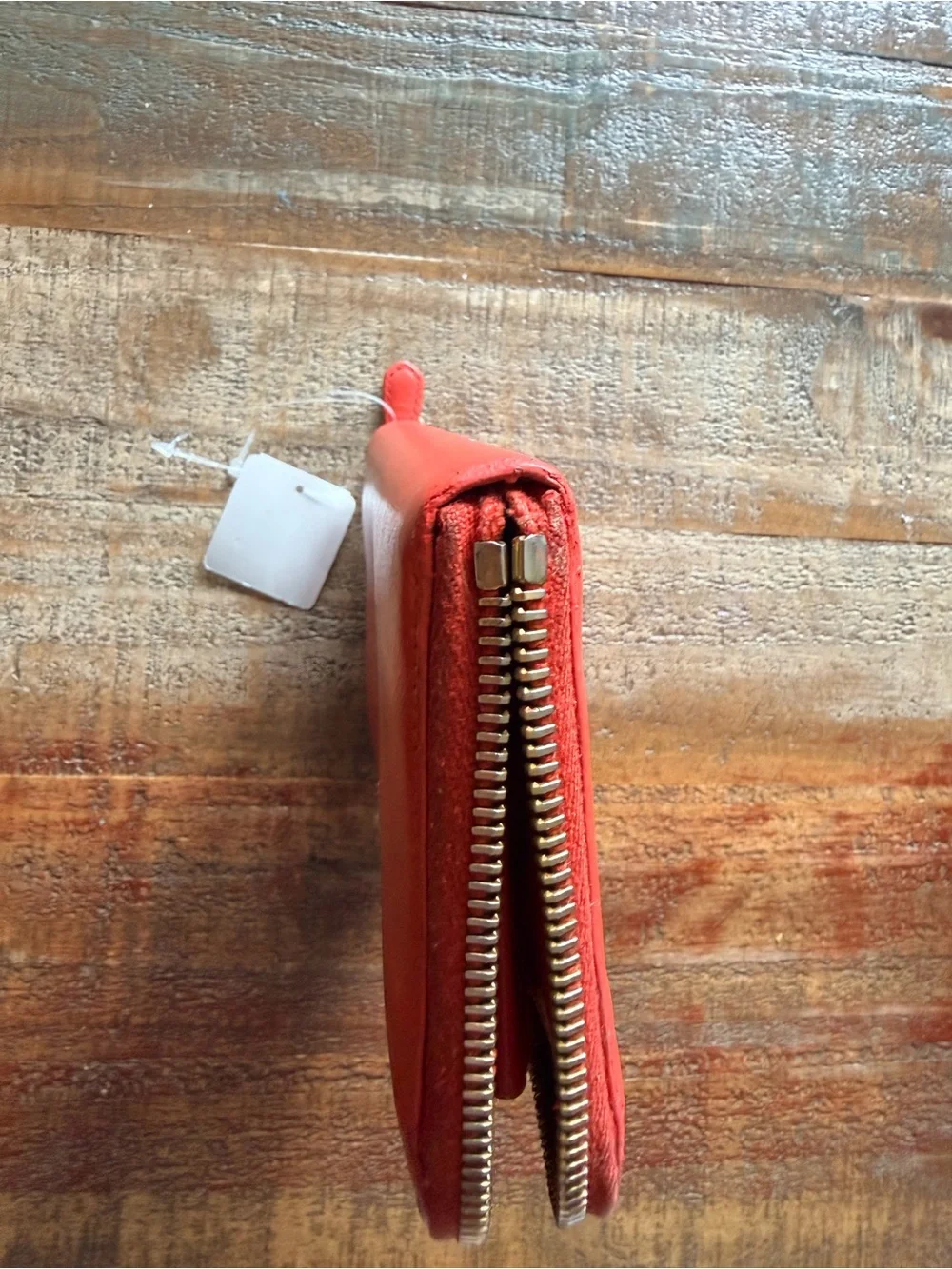 Prada Red Saffiano Zip Wallet